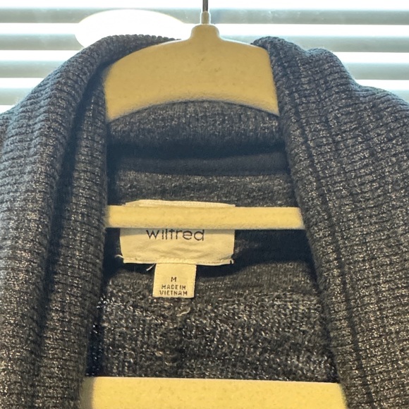 Wilfred Charcoal Ribbed Open-Front Cardigan - Picture 2 of 3